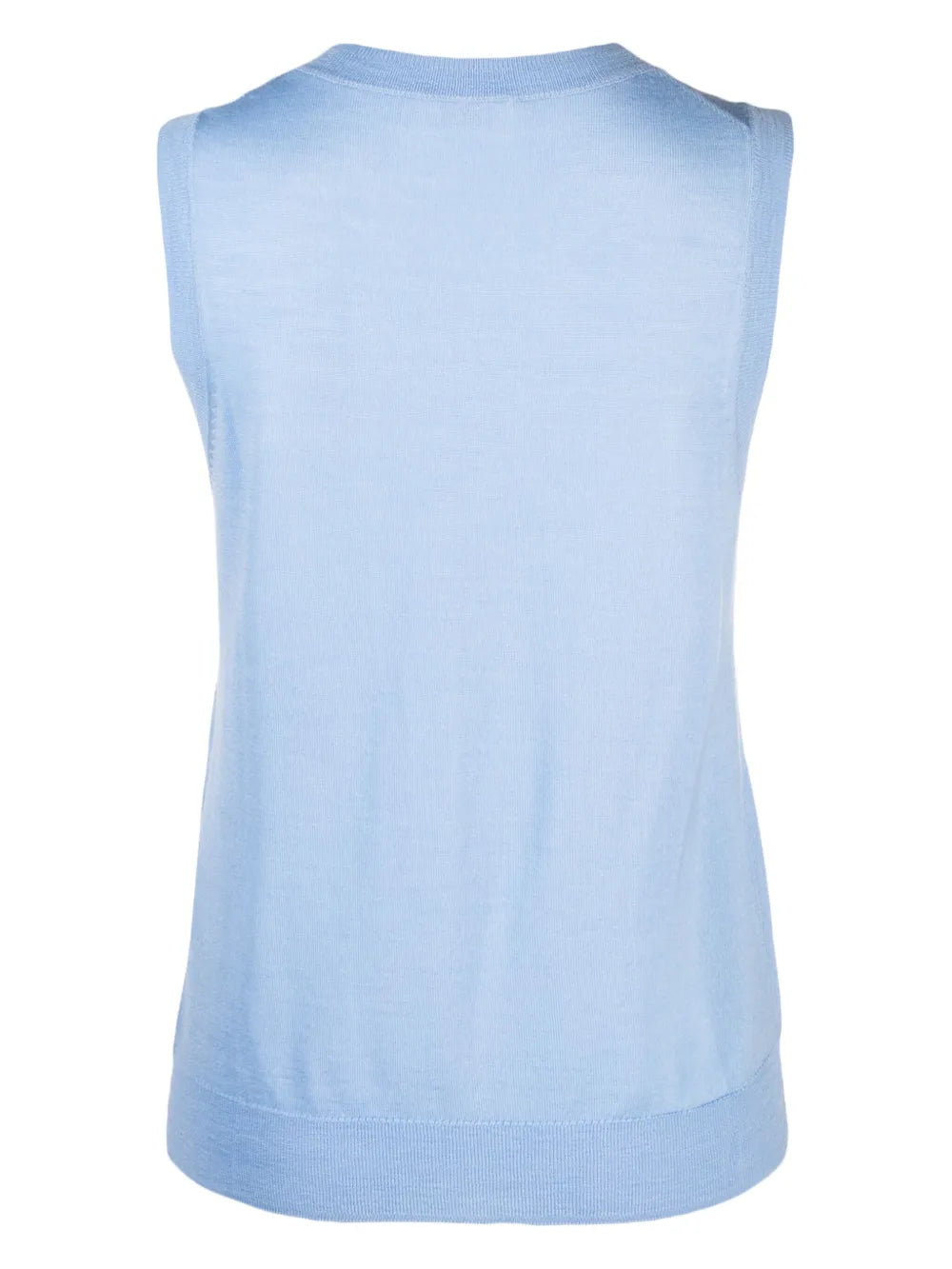 Crew-Neck Fine-Knit Tank Top