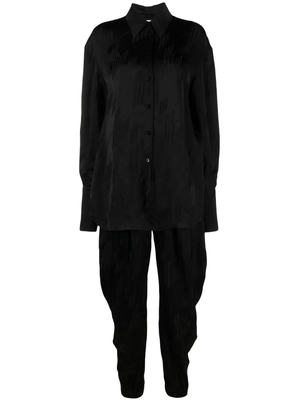 Logo-Jacquard Satin Jumpsuit