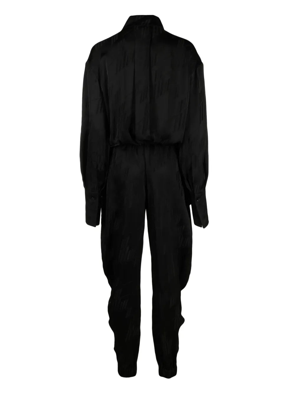 Logo-Jacquard Satin Jumpsuit