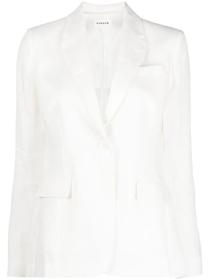 Linen Single-Breasted Blazer