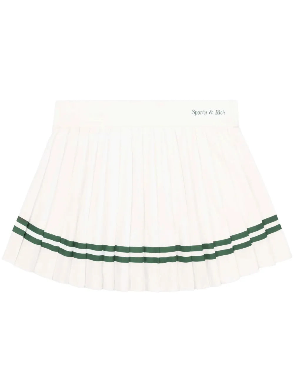 Logo-Print Pleated Miniskirt