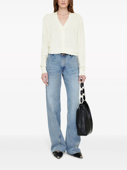 Hazel Ribbed-Knit Cardigan