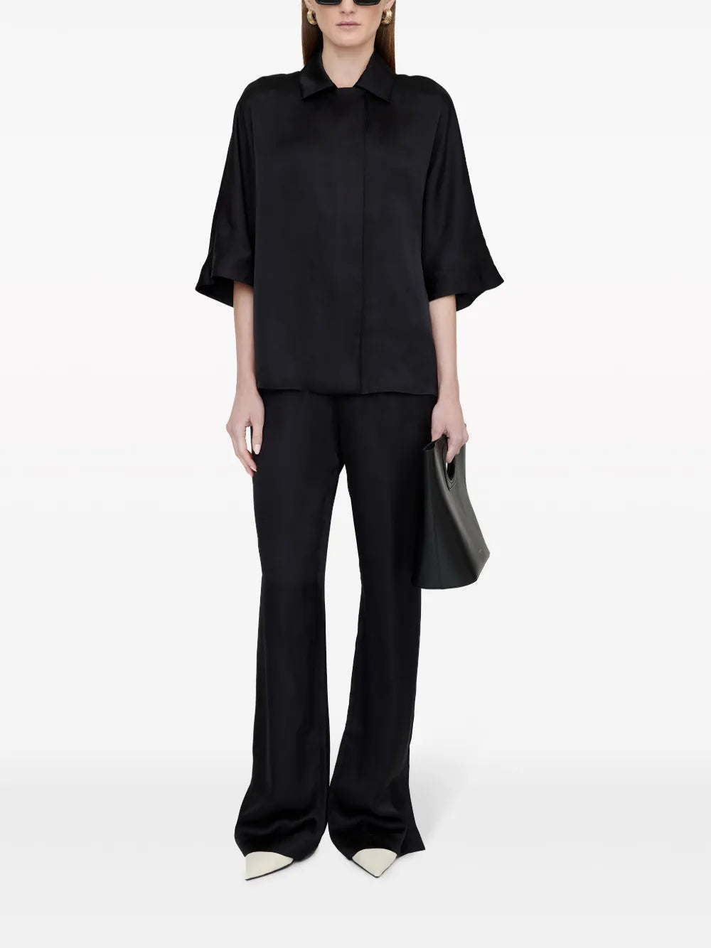 Aden High-Waisted Wide-Leg Trousers