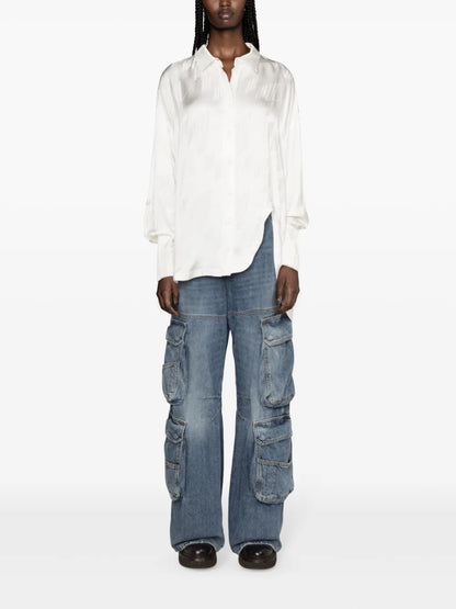 Diana Asymmetric Jacquard Shirt