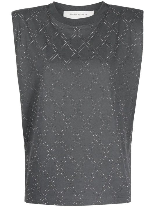 Studded Cotton T-Shirt