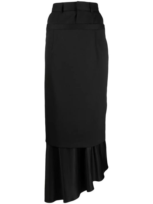 Layered Asymmetric Maxi Skirt