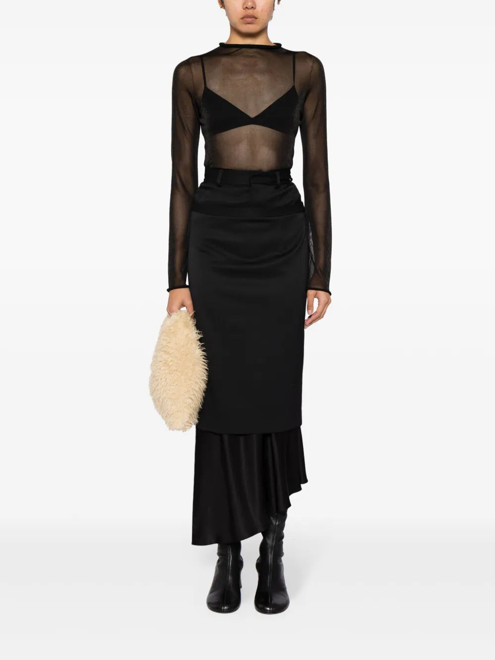 Layered Asymmetric Maxi Skirt