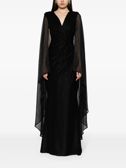 Metallic V-Neck Dress