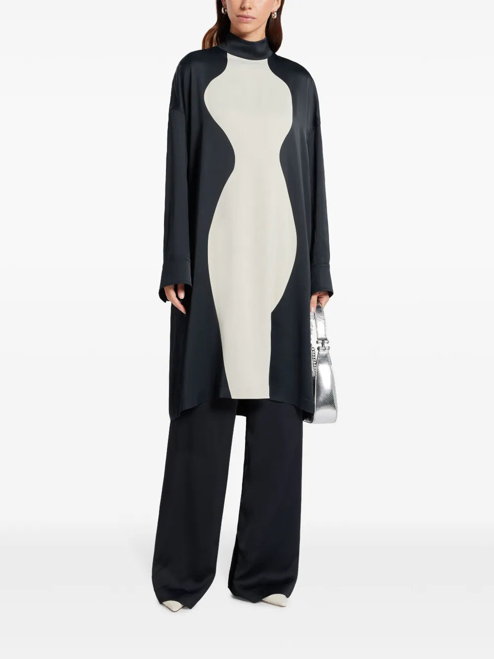 High-Waist Straight Trousers