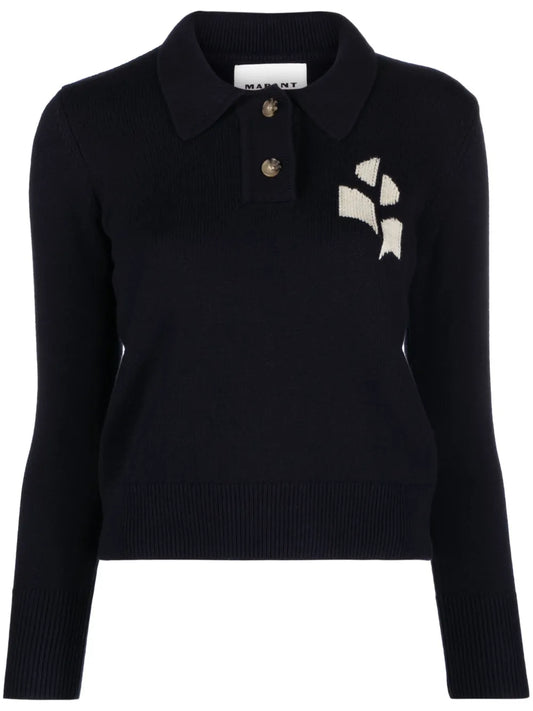 Nola Knitted Polo Sweatshirt