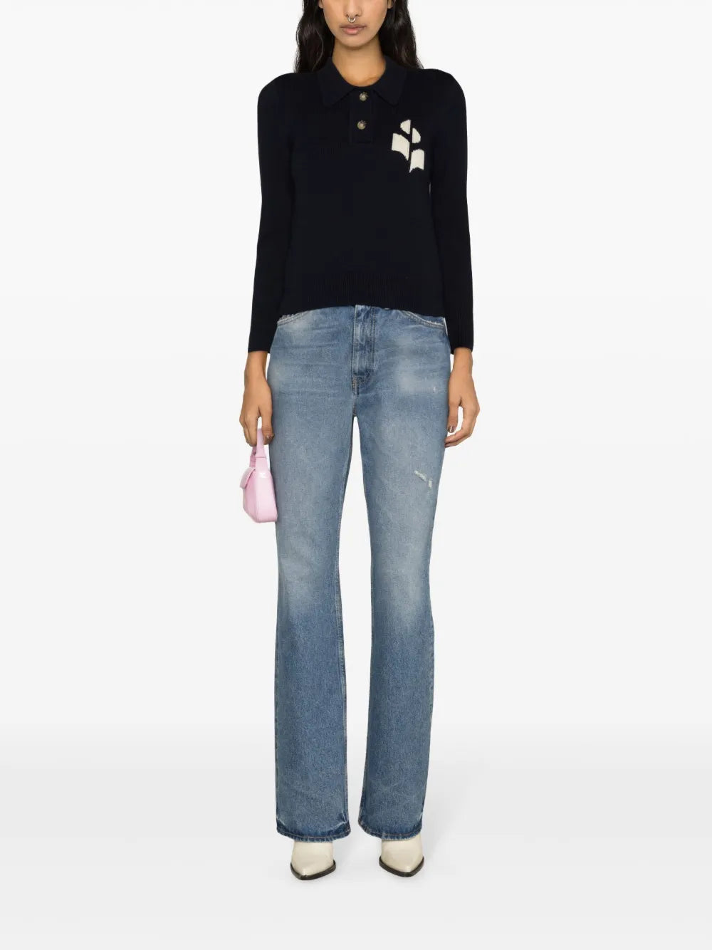 Nola Knitted Polo Sweatshirt