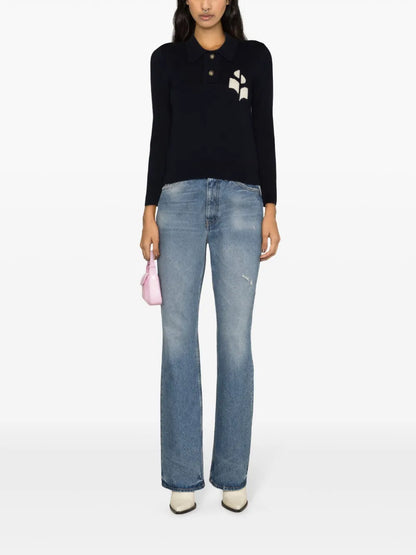 Nola Knitted Polo Sweatshirt