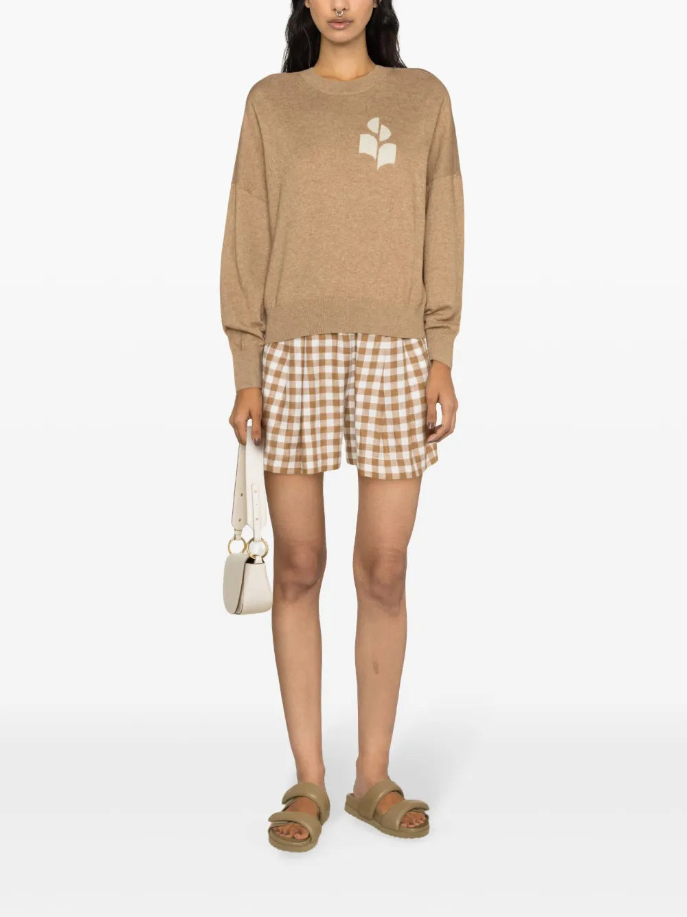 Marisans Intarsia-Logo Jumper