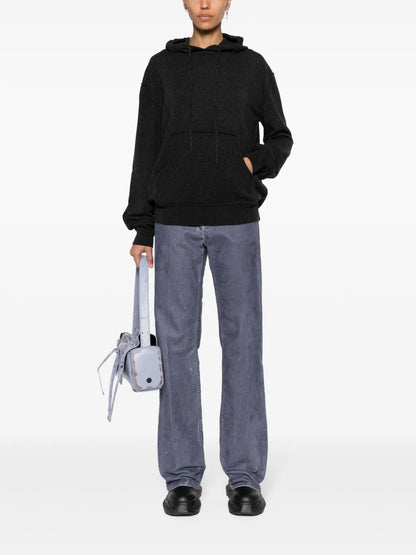 Four-Stitch Logo Wool Blend Hoodie