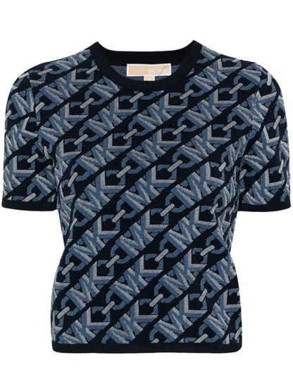 Monogram-Jacquard Knitted Top