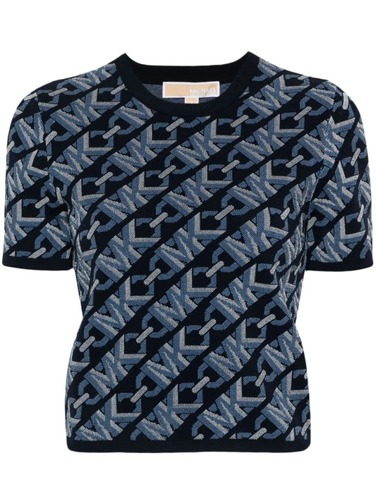 Monogram-Jacquard Knitted Top
