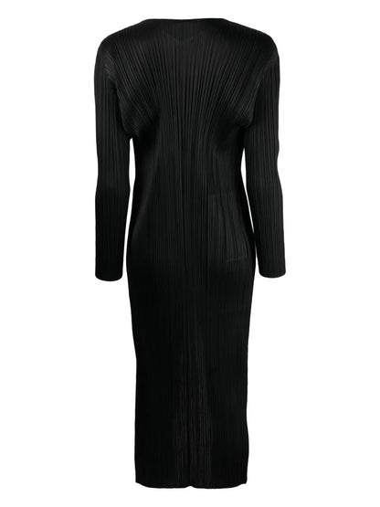 Pleated Open-Front Coat