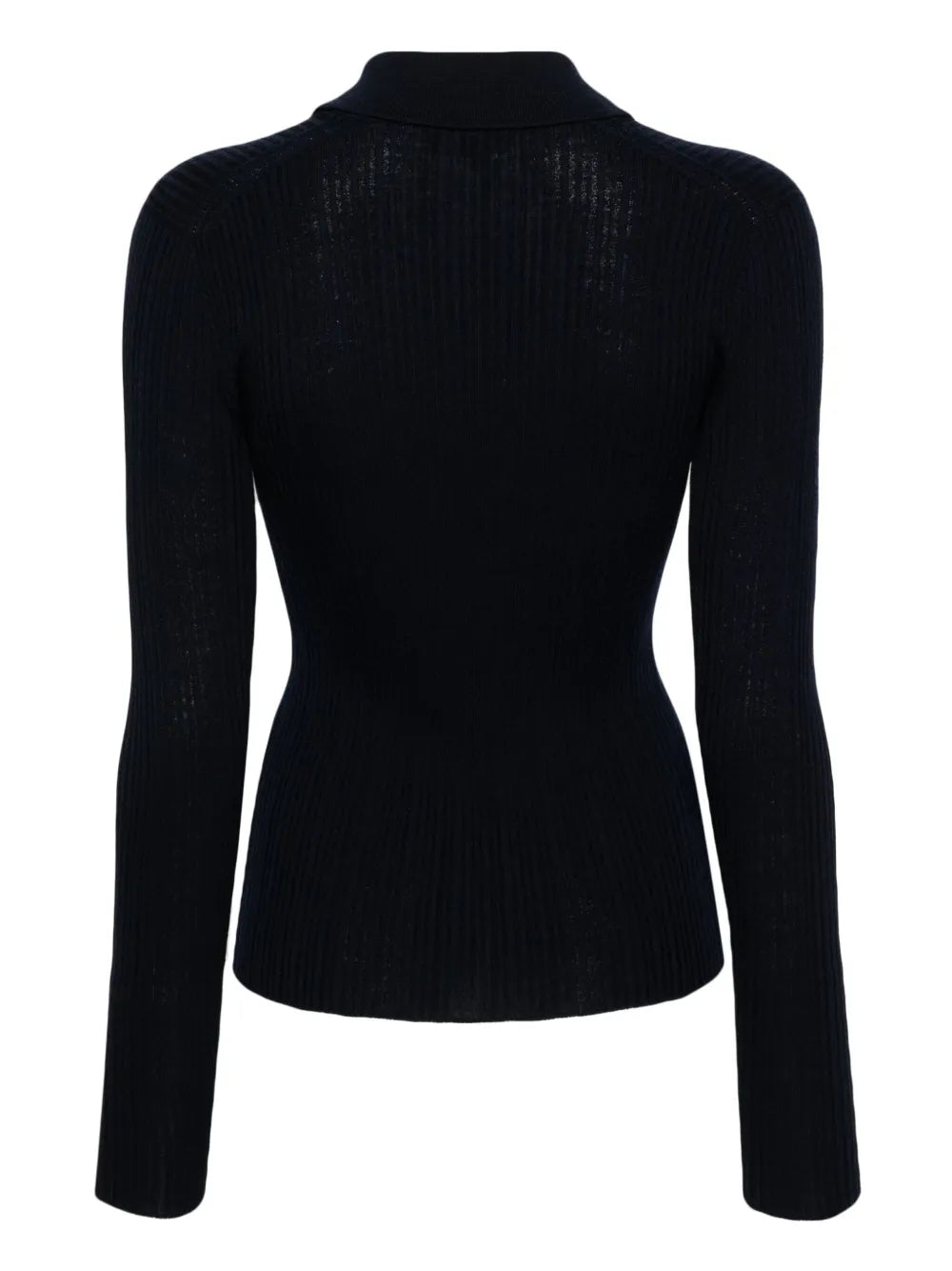 Ribbed-Knit Polo Shirt