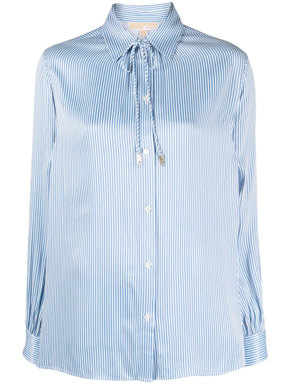 Bolo-Tie Striped Shirt