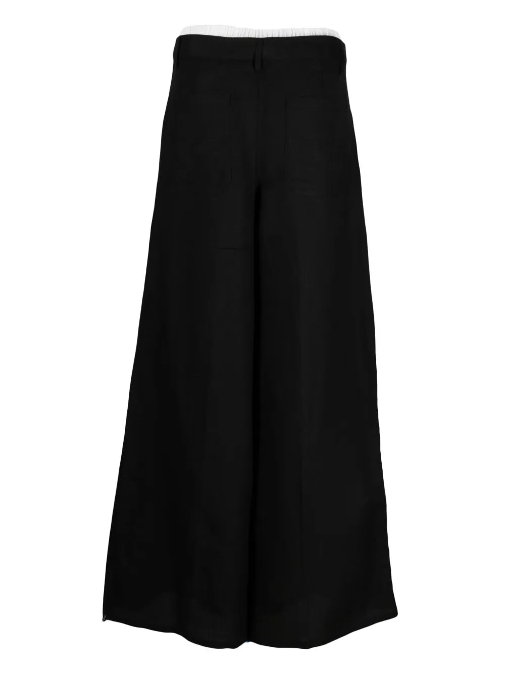 Double-Waist Wide-Leg Trousers