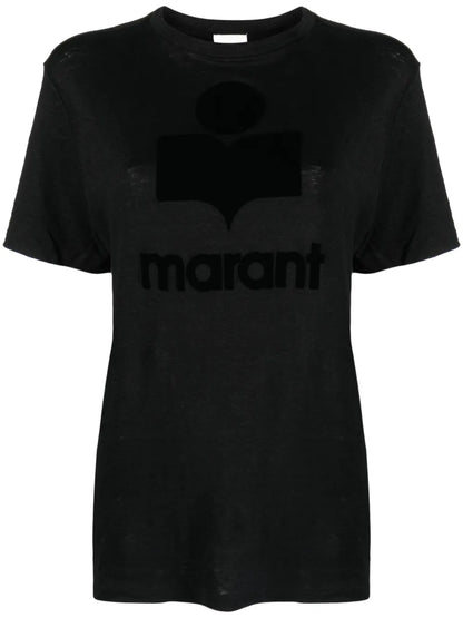 Zewel Flocked Linen T-Shirt