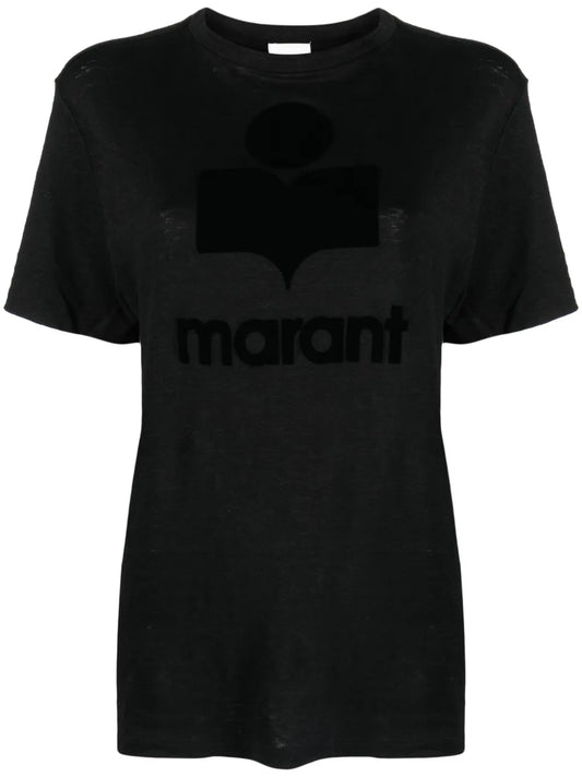 Zewel Flocked Linen T-Shirt
