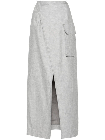 Front-Slit Maxi Skirt