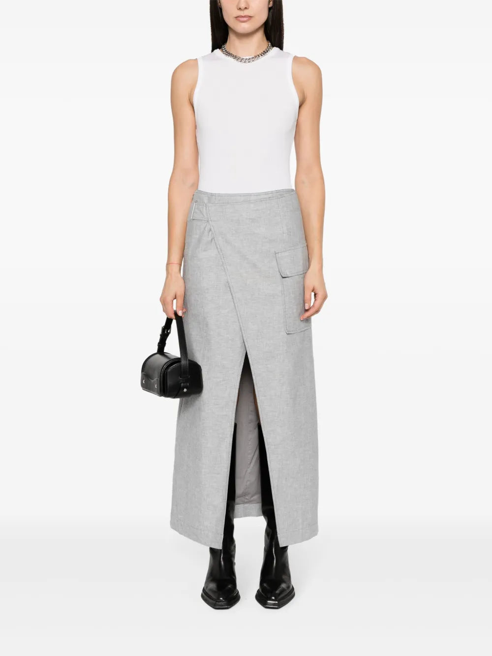 Front-Slit Maxi Skirt