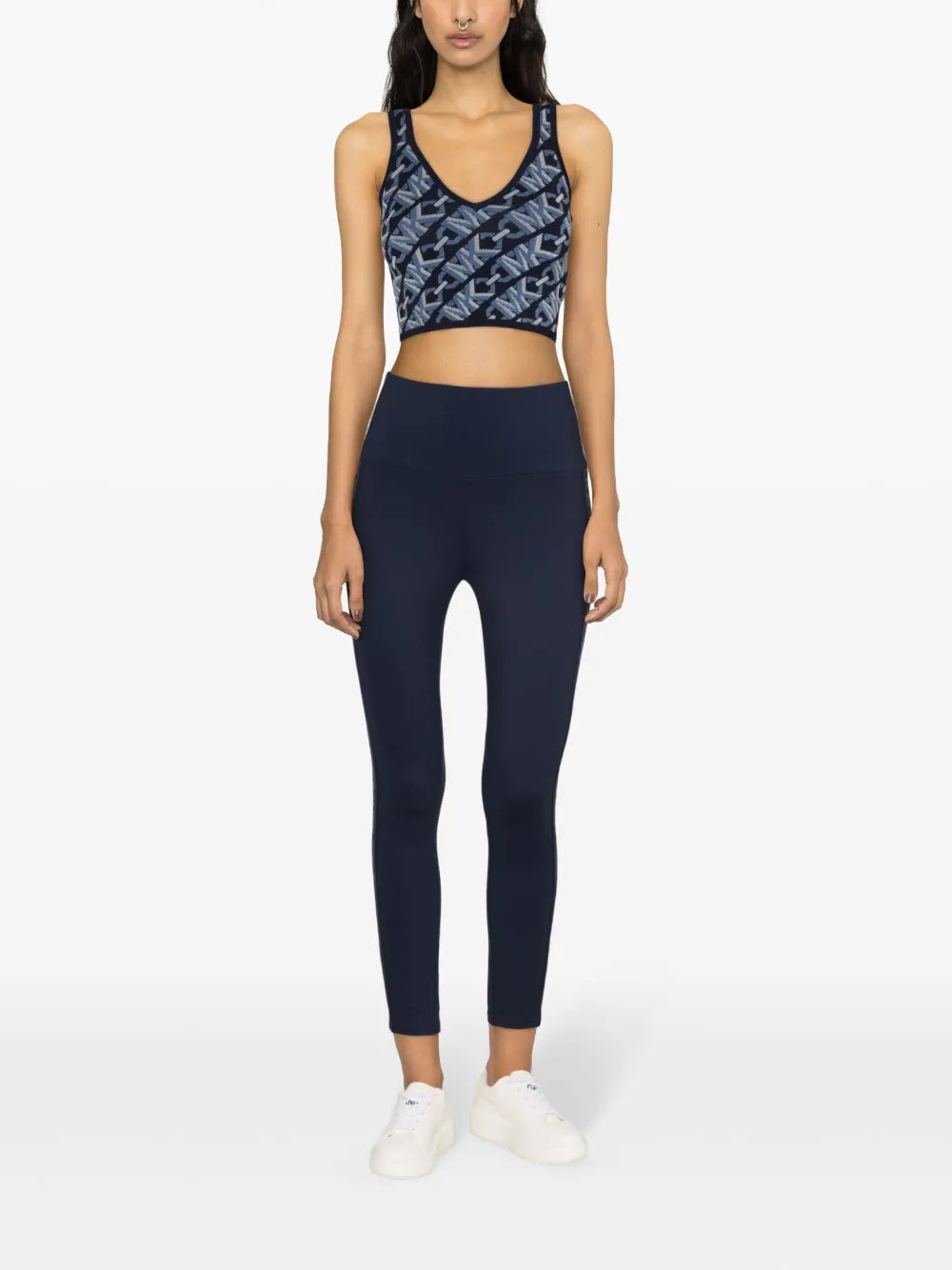 Monogram-Jacquard Cropped Tank Top