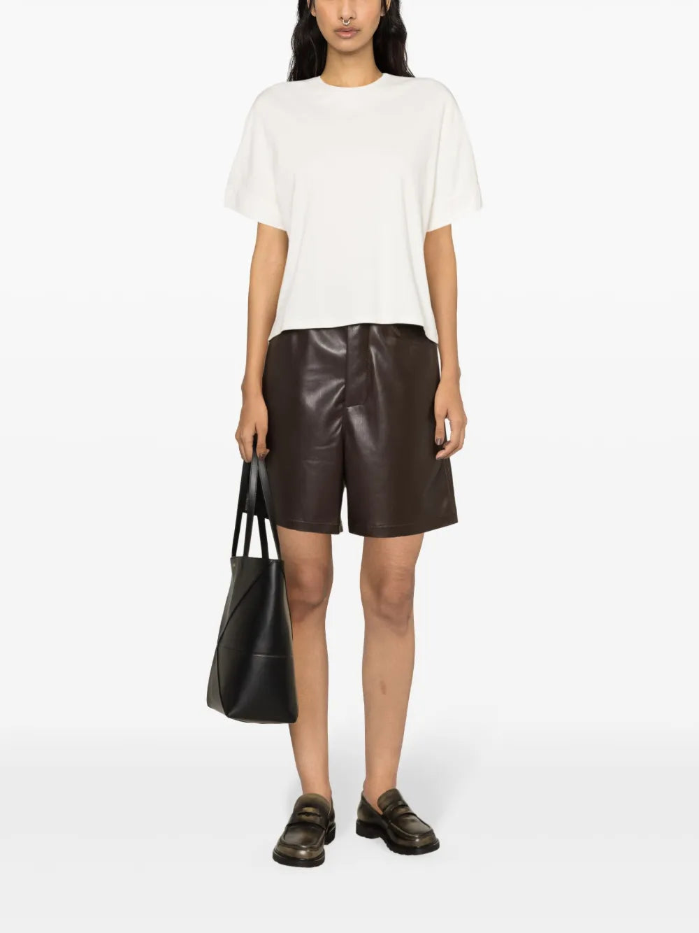 Drop-Shoulder Piqué T-Shirt