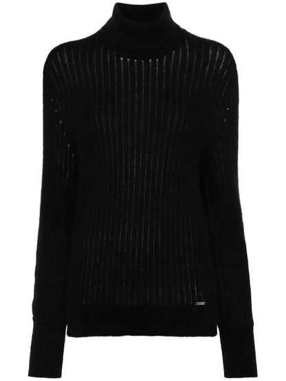 Roll-Neck Ribbed-Knit Jumper