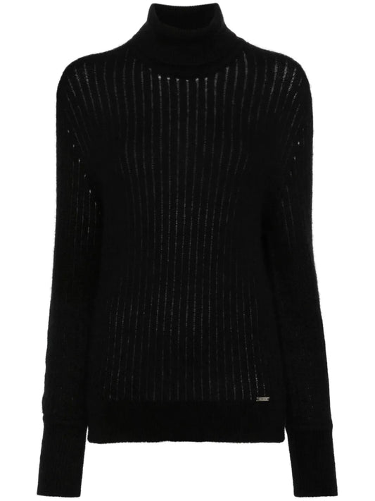 Roll-Neck Ribbed-Knit Jumper