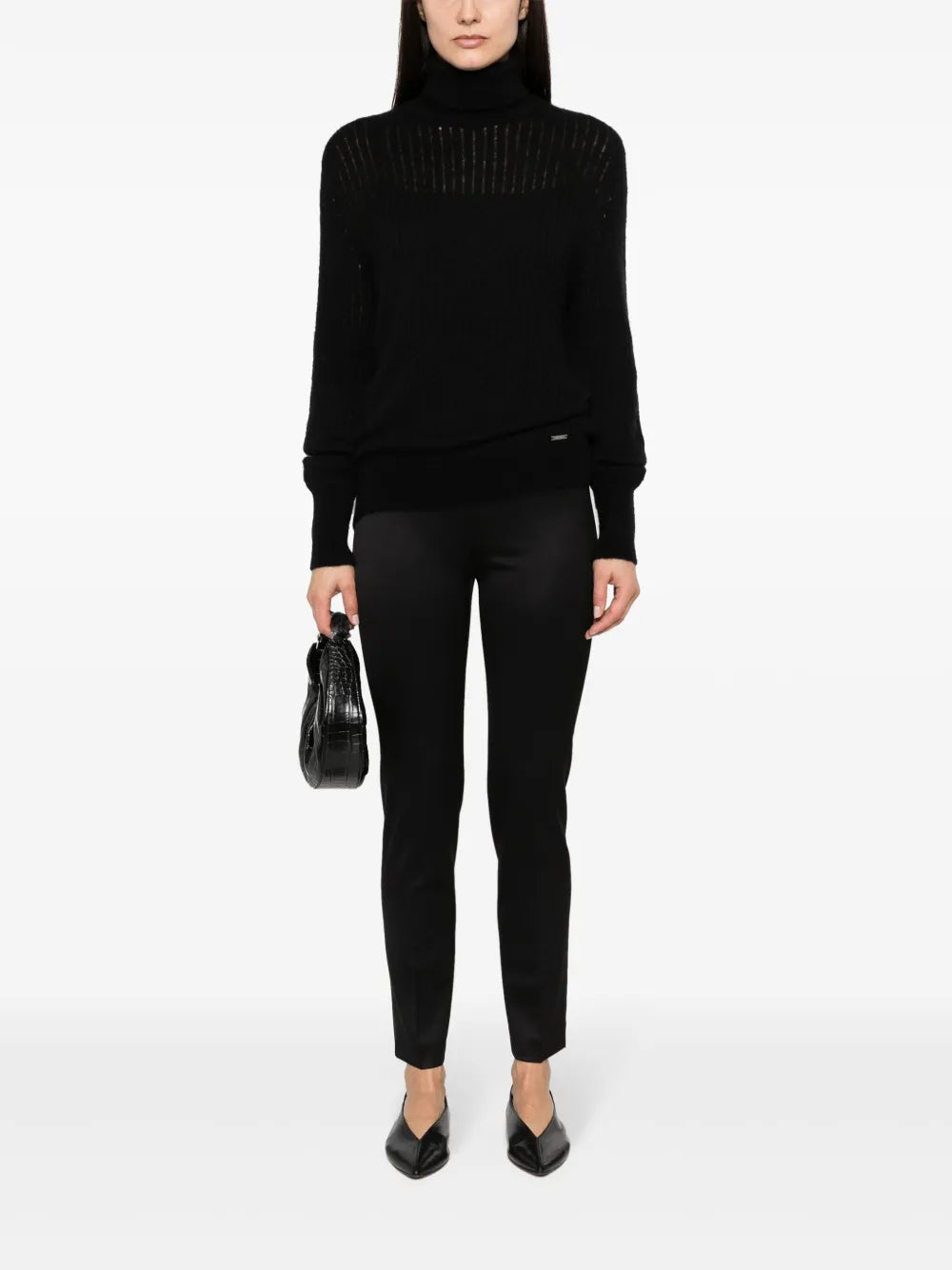 Roll-Neck Ribbed-Knit Jumper