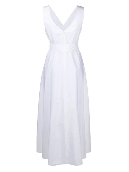V-Neck Flared Maxi Dress