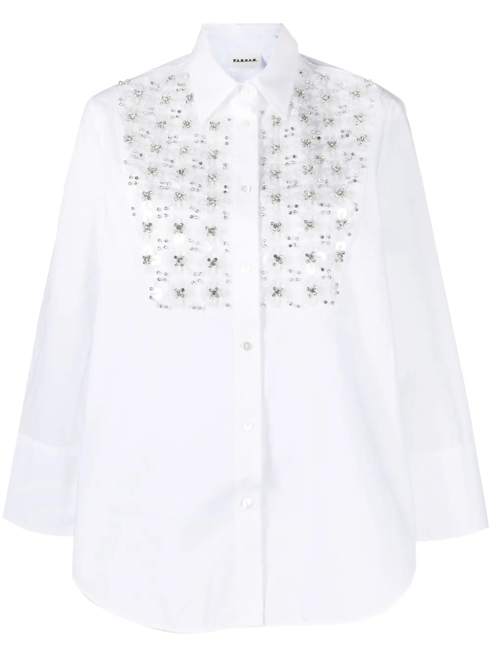 Sequin-Embellished Poplin Shirt