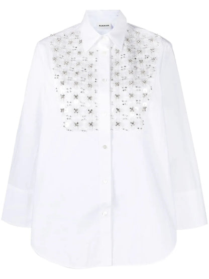 Sequin-Embellished Poplin Shirt
