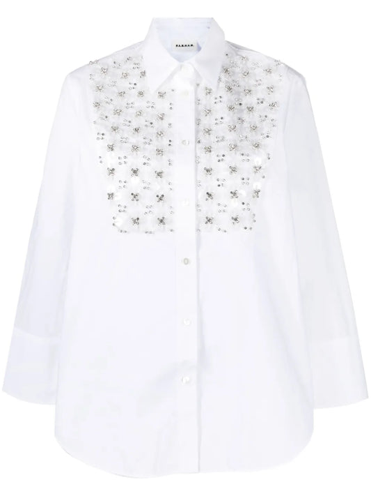 Sequin-Embellished Poplin Shirt