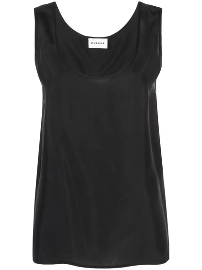 U-Neck Silk Tank Top