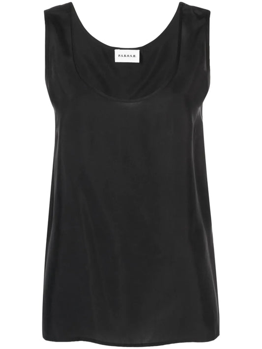 U-Neck Silk Tank Top