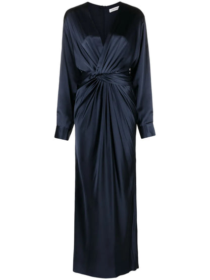 Triquetra Twist Silk Maxi Dress