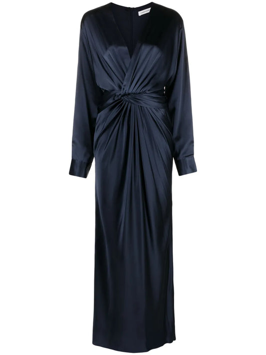 Triquetra Twist Silk Maxi Dress