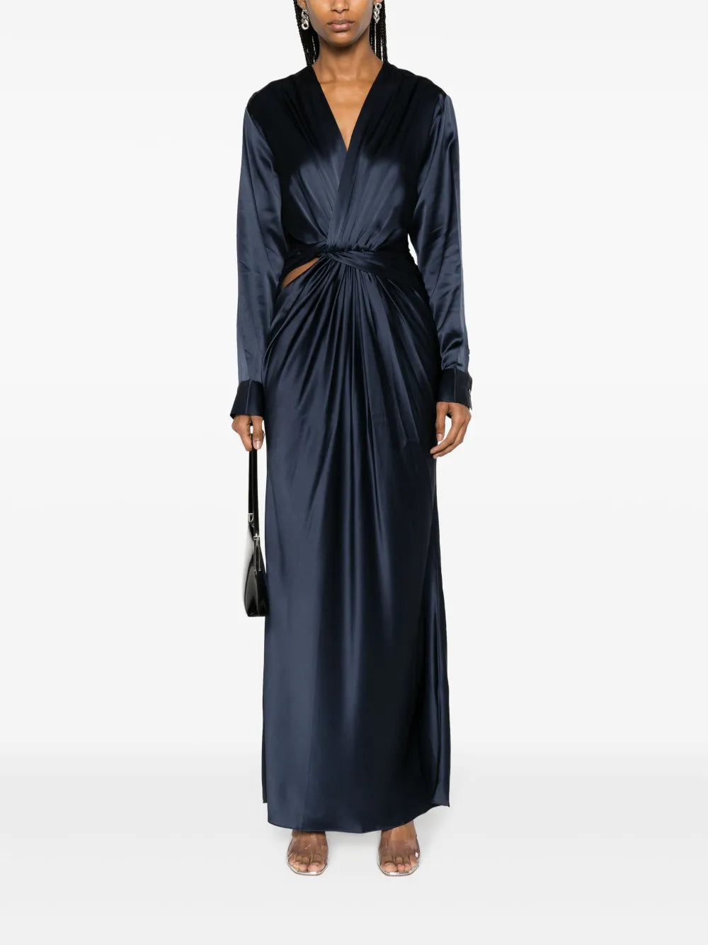 Triquetra Twist Silk Maxi Dress