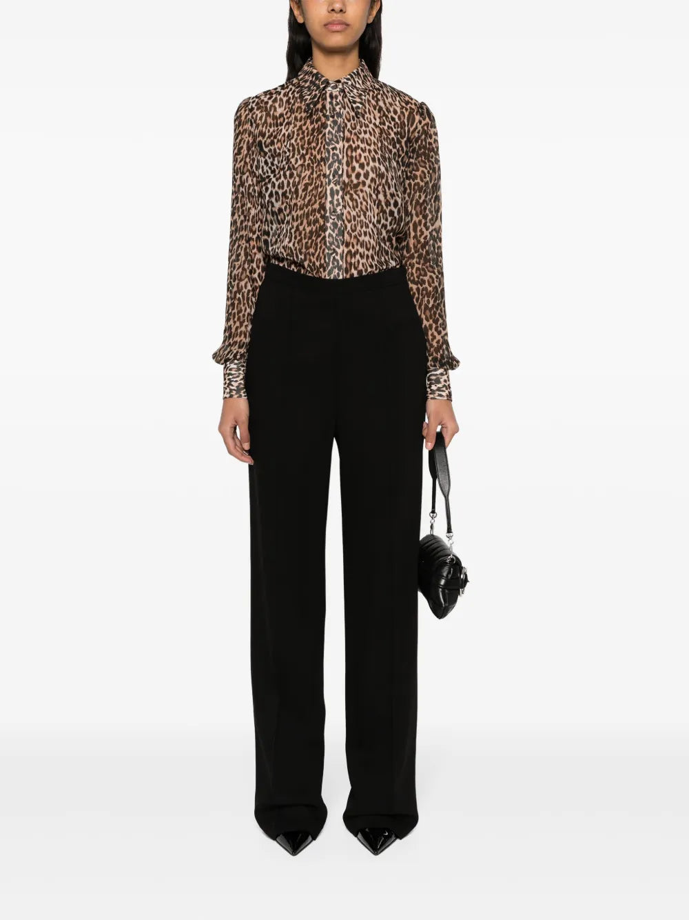 High-Waisted Straight-Leg Trousers