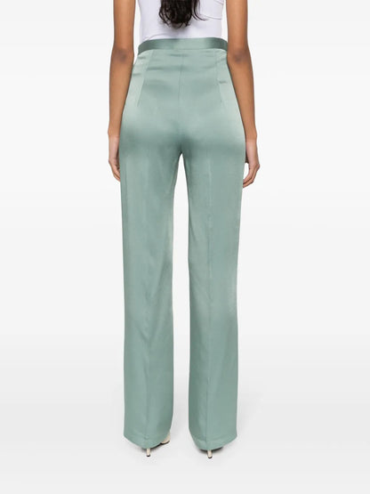 High-Waisted Straight-Leg Trousers