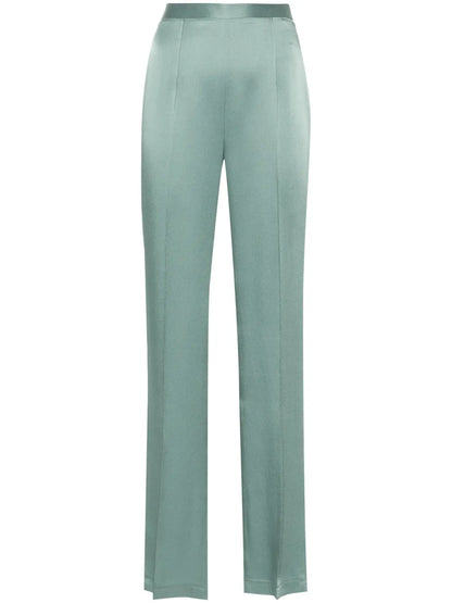 High-Waisted Straight-Leg Trousers