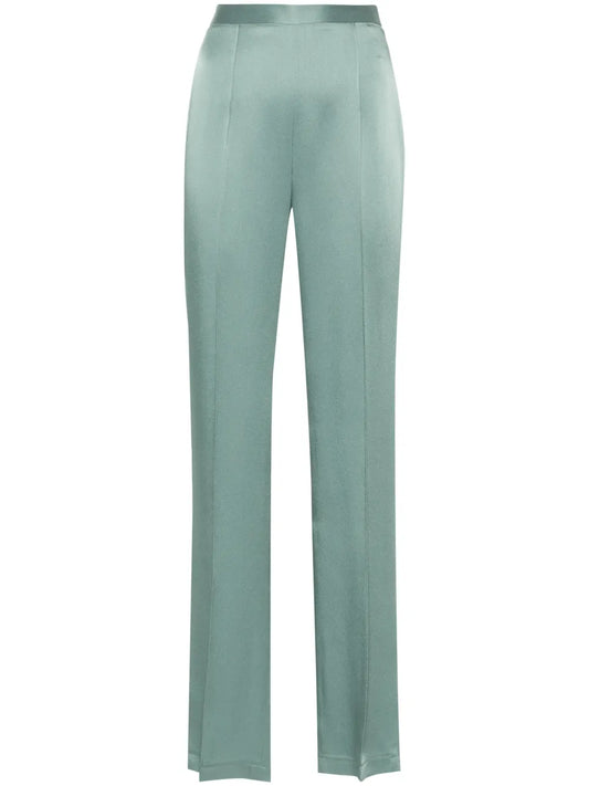 High-Waisted Straight-Leg Trousers
