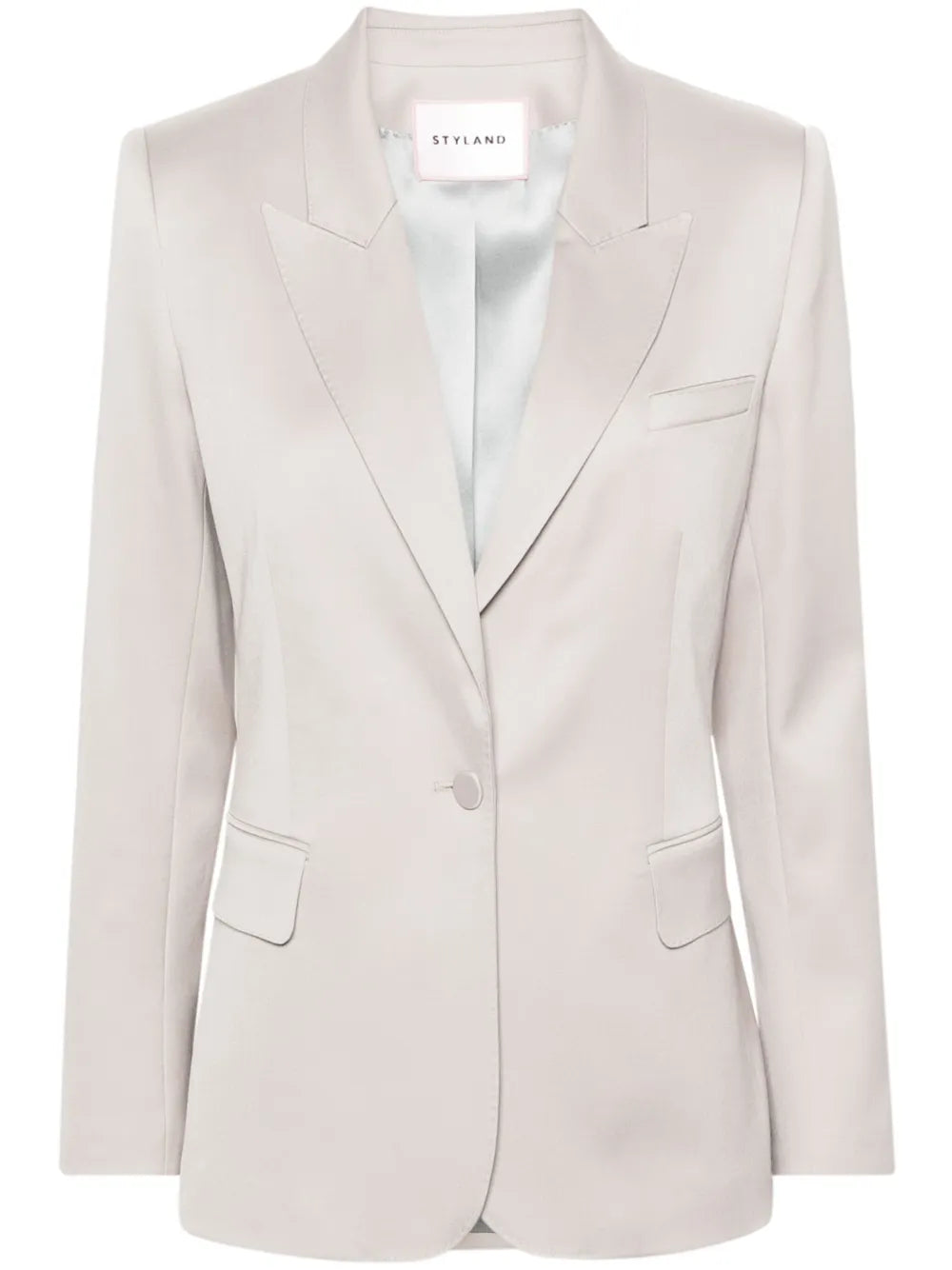 Gathered-Sleeve Blazer