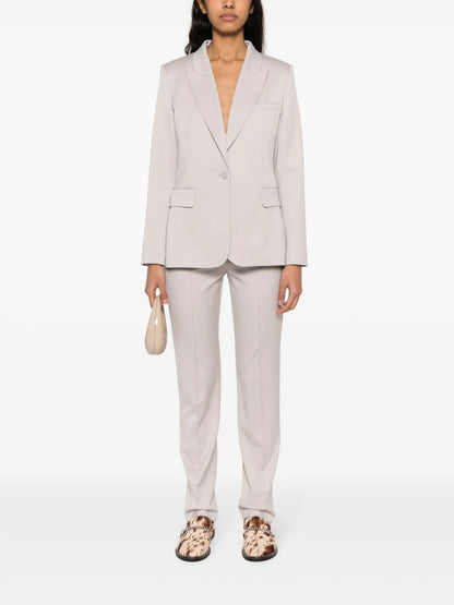 Gathered-Sleeve Blazer