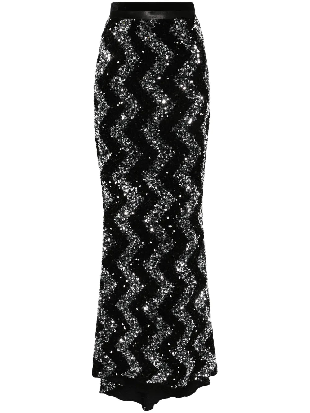 Sequin-Embellished Maxi Skirt