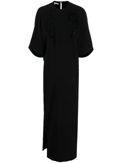 Broderie-Anglaise Floral Long Dress
